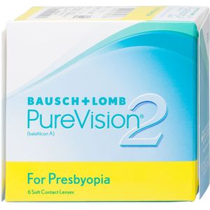 Bausch + Lomb - PureVision 2 for Presbyopia - Multifocale Lenzen - 3 Stuks - Silicone Hydrogel