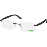 Puma PU 0330O 001, inclusief kwaliteitsglazen, Rechthoekig Brillen, Heren