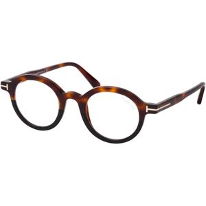 Tom Ford FT 5664-B 056, inclusief kwaliteitsglazen, Rond Brillen, Unisex