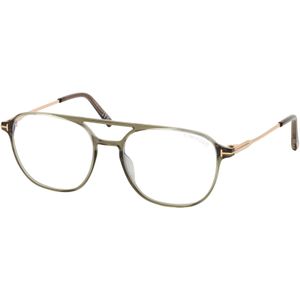 TOM FORD - FT5874-B - Optische Monturen - Groene - Geïnjecteerd Piloot
