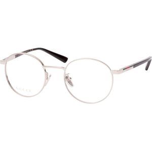 Gucci - Rond Optisch Montuur - Grijs - Lichtgoudkleurige Metaalconstructie