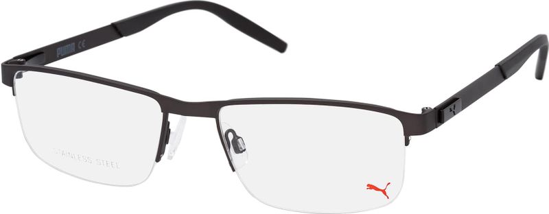 Puma PU 0255O 001, inclusief kwaliteitsglazen, Rechthoekig Brillen, Heren
