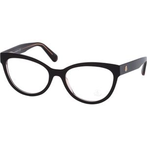 Moncler - ML5142 - Optische Monturen - Zwart/Kristal - Acetaat - Kattenoog