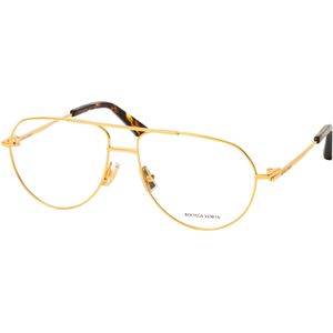 Bottega Veneta BV1302O 001 Aviator Brillen, Unisex