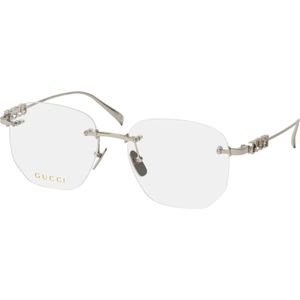 Gucci - Optisch Montuur - Grijs - Driedimensionale Belettering - 54 mm Lensbreedte