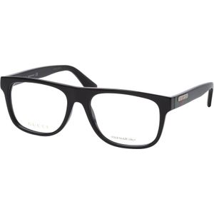 Gucci GG 1117O 001, inclusief kwaliteitsglazen, Rechthoekig Brillen, Heren