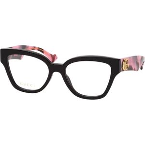 Gucci - GG1424O 012 - Optische Monturen - Zwart - Acetaat - Ronde