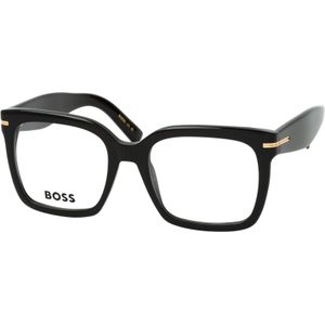 BOSS - Optisch Montuur - Zwart - Acetaat - Met Goudkleurige Scharnieren