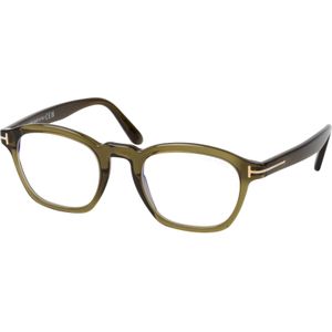 TOM FORD - FT6033-B - Optische Monturen - Groene Acetaat - Ronde