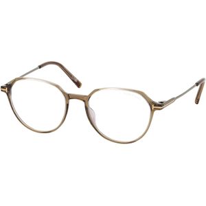 TOM FORD - FT5875-B - Optische Monturen - Bruin - Geïnjecteerd