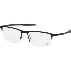 Puma PU 0302O 001, inclusief kwaliteitsglazen, Rechthoekig Brillen, Heren