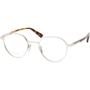 Gucci - Argento - Optisch Montuur - Grijs - Ronde (Panthos) Vorm