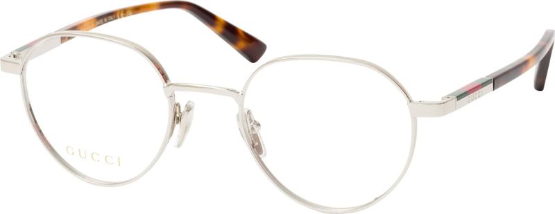 Gucci - Argento - Optisch Montuur - Grijs - Ronde (Panthos) Vorm