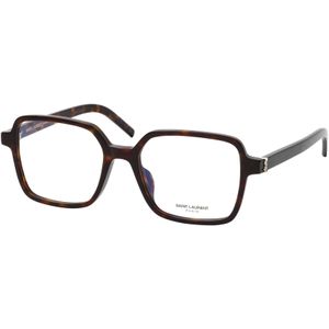 Saint Laurent - Optical Glasses - Bruin - Acetaat - Brede Vierkante Vorm