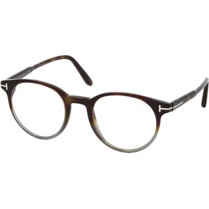 TOM FORD - FT5695-B - Optische Monturen - Havana - Acetaat - Ronde Vorm