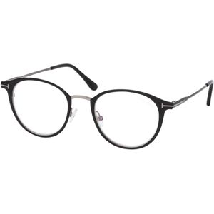 Tom Ford FT 5528-B 001, inclusief kwaliteitsglazen, Rond Brillen, Unisex