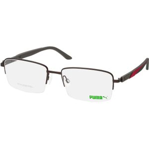 Puma PU 0332O 002, inclusief kwaliteitsglazen, Rechthoekig Brillen, Heren