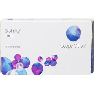 Biofinity Toric - Maandlenzen - Verpakking met 3 Contactlenzen - Watergehalte 48%