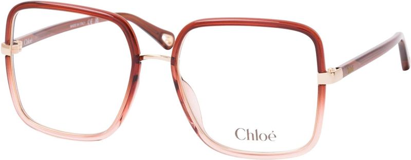 Chloé - CH0338O - Optische Monturen - Bruin Transparant - Bio-geïnjecteerd Kwadraat