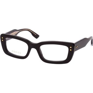 Gucci GG 1216O 001, inclusief kwaliteitsglazen, Rechthoekig Brillen, Dames