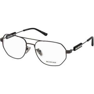 Balenciaga BB 0117O 001, inclusief kwaliteitsglazen, Aviator Brillen, Unisex