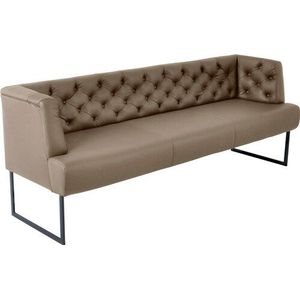K+W Komfort & Wohnen Polsterbank »Creso«, im modernen Chesterfield-Look, mit schwarzen Kufenfüßen