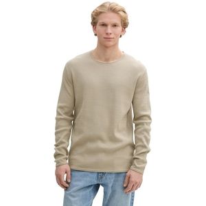 TOM TAILOR Denim Rundhalspullover, mit Struktur