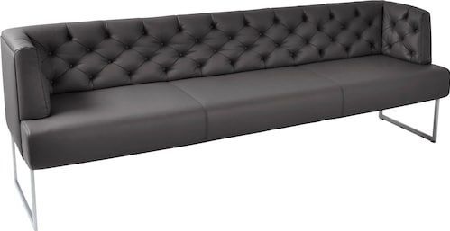 K+W Komfort & Wohnen Polsterbank »Creso«, im modernen Chesterfield-Look, Füße in Edelstahl-Optik
