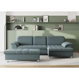 DOMO collection Ecksofa Franzi, wahlweise mit Bettfunktion, Bettkasten und Kopfteilverstellung