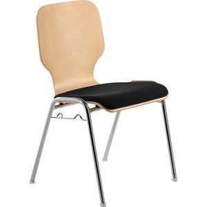 Mayer Sitzmöbel Besucherstuhl »211604«, Struktur (100% Polyester), Stapelstuhl stapelbar bis 10 Stk.