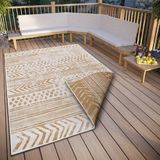 NORTHRUGS Teppich »BIRI Wendeteppich«, rechteckig, 5 mm Höhe, In-& Outdoor, Wetterfest, Balkon, Läufer, Wohnzimmer, Wasserfest, Boho