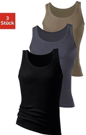 H.I.S Unterhemd »Doppelripp Tanktop«, (3 St.), ohne Seitennähte