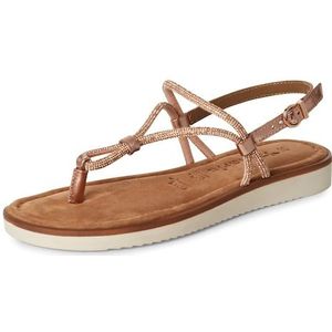 Tamaris Riemchensandale, Plateau, Sandalette, Sommerschuh mit glänzenden Strasssteinchen