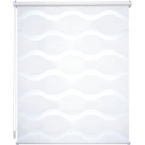 Liedeco Doppelrollo »Wave«, Lichtschutz, ohne Bohren, freihängend, Klemmfix-DUO-Rollo, Doppelrollo ""Wave