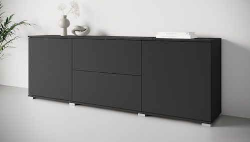 INOSIGN Lowboard »Kenia«, (1 St.), Der moderne TV-Schrank, mit 2 Türen und 2 Schubladen, Breite 180 cm