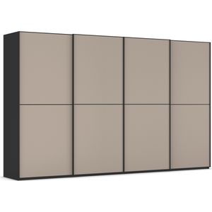 rauch Schwebetürenschrank »Kleiderschrank Schrank Garderobe Schlafzimmerschrank SCALE-DUO«, edle zweigeteilte Türen Glas-Front mit 3 Zierleisten MADE IN GERMANY