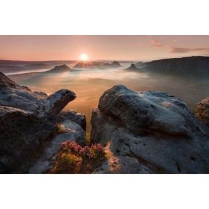 Papermoon Fototapete »Photo-Art DANIEL Å˜EÅ˜ICHA, SONNENAUFGANG AUF DEN FELSEN«