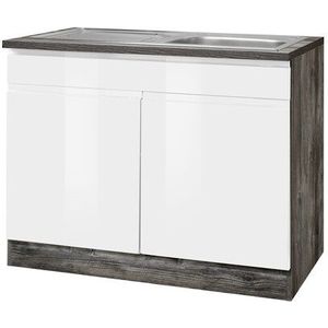 KOCHSTATION Spülenschrank »KS-Virginia«, 100 cm breit, inklusive Einbauspüle