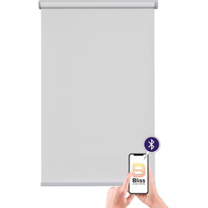sunlines Elektrisches Rollo »Las Vegas«, verdunkelnd, Verdunkelung, mit Bohren, freihängend, appgesteuert via Bluetooth, mit Motor und Akku, silberner Fallstab