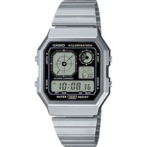 CASIO VINTAGE Chronograph, Quarzuhr, Armbanduhr, Damenuhr, Herrenuhr, Edelstahlarmband, digital