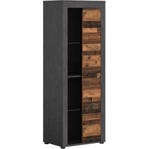 INOSIGN Vitrine »Aosta, Höhe 159 cm, in verschiedenen Farbausführungen«, 1 Tür, 3 Einlegeböden, 4 Fächer, Wohnzimmer, Standvitrine, Glasvitrine