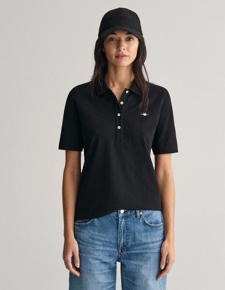 Gant Poloshirt »SLIM SHIELD KA PIQUE POLO«, mit grafischer Logostickerei auf der Brust