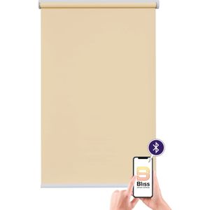sunlines Elektrisches Rollo »New York«, Lichtschutz, Sichtschutz, mit Bohren, freihängend, appgesteuert via Bluetooth, mit Motor und Akku, weißer Fallstab