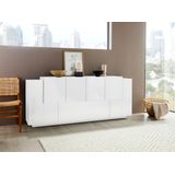 INOSIGN Sideboard »Coro, Kommode, Schrank, Kredenz, grifflos mit Einlegeböden«, 1 Klappe, 6 Türen, Doppeltiefe, B/T/H 200x86x45cm