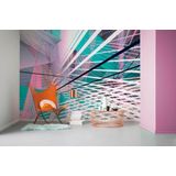 Komar Vliestapete »Digitaldruck Vlies - Space Grid Spring - Größe 400 x 250 cm«, bedruckt, Wohnzimmer, Schlafzimmer