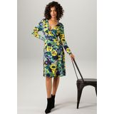 Aniston CASUAL Jerseykleid, mit V-Ausschnitt in Wickel-Optik