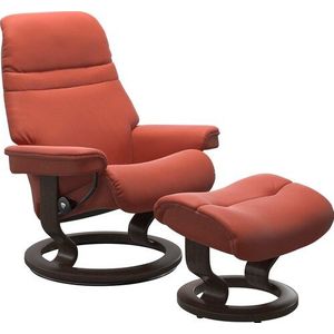 Stressless® Relaxsessel »Sunrise«, (Set, Relaxsessel mit Hocker), mit Classic Base, Größe S, Gestell Wenge
