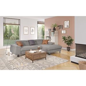 COTTA Ecksofa Komaris, Ecksofa, wahlweise mit RGB-LED-Beleuchtung und Bettfunktion/Bettkasten