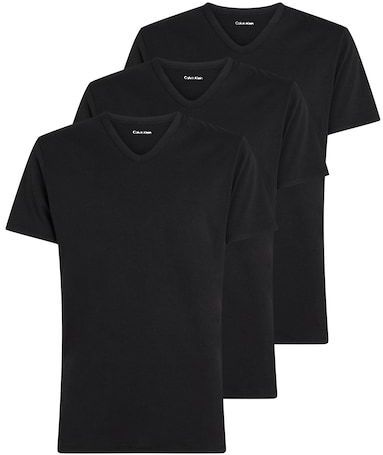 Calvin Klein Underwear T-Shirt »S/S V NECK 3PK«, (Packung, 3 tlg., 3er-Pack), mit Logo am Saum