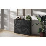 INOSIGN Highboard »Snake Höhe 123 cm u. Breite 121 cm, Kommode mit 2 Türen, Sideboard«, mit viel Stauraum, Schrank, Front mit besonderem Siebdruck
